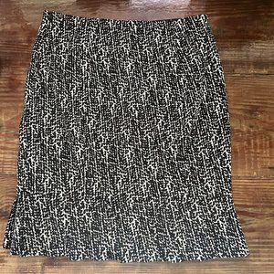 Ann Taylor, black and white skirt, size 6